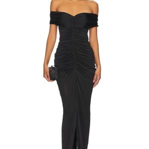 YAURA TIARA DRESS black maxi dress